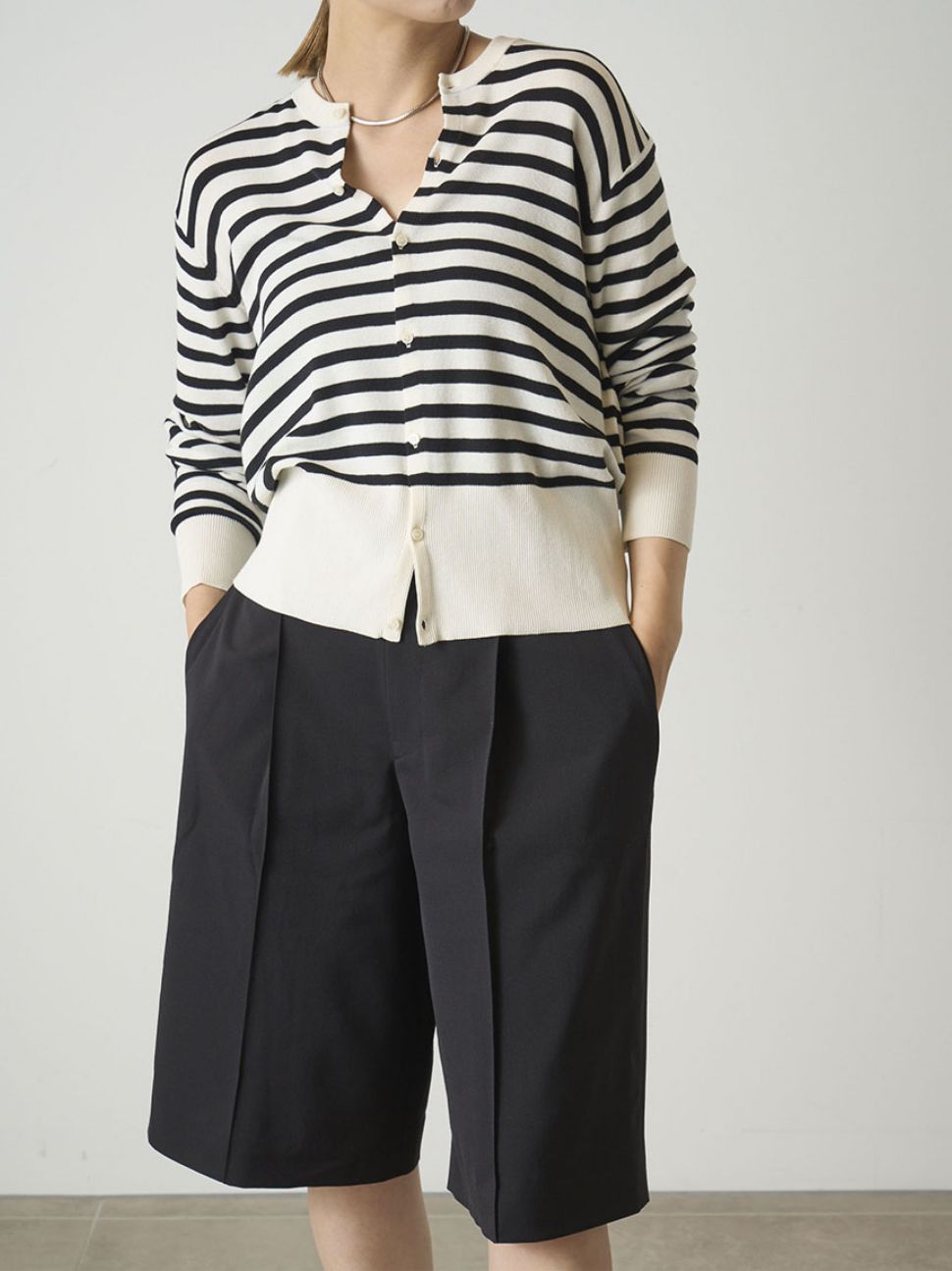 Washable compact knit cardigan