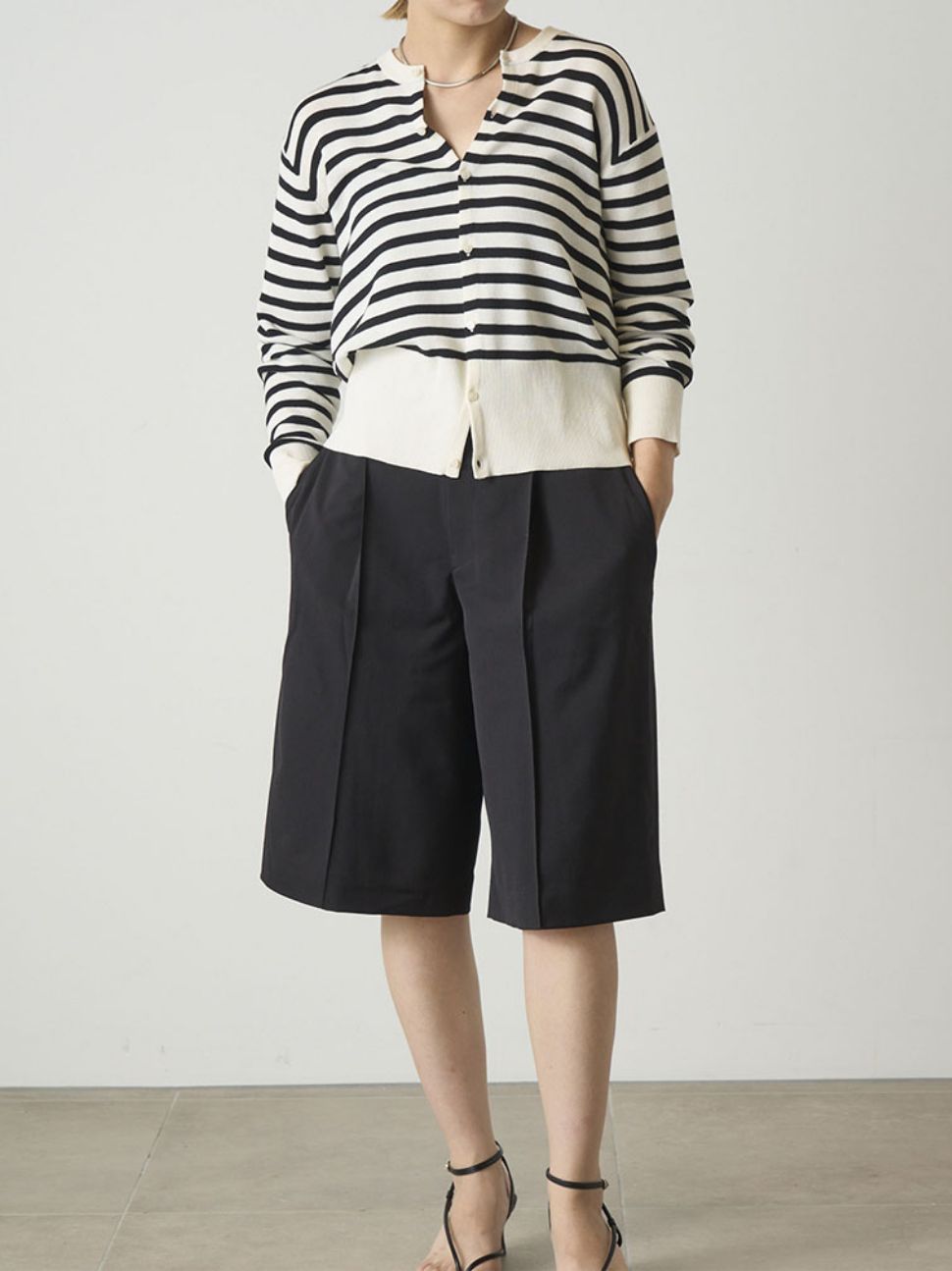 Washable compact knit cardigan