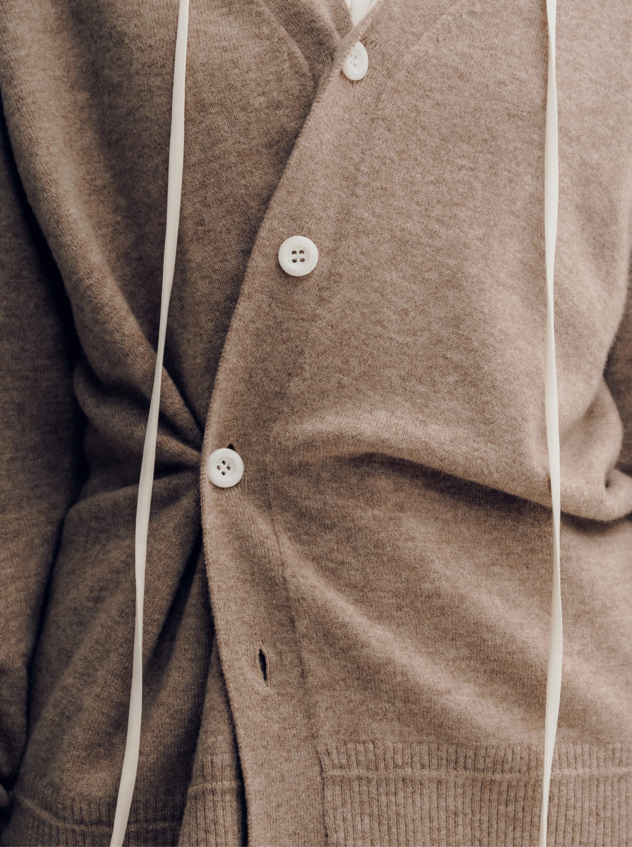 WOOL 2-WAY WRAP KNIT CARDIGAN