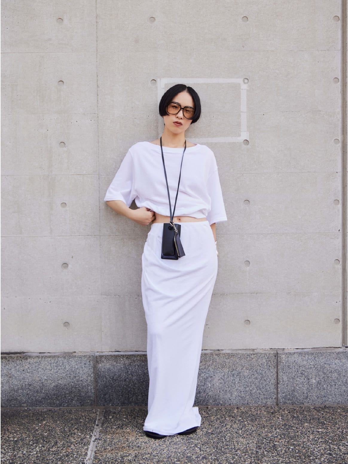 Tops Skirt Goodsを着用したモデル